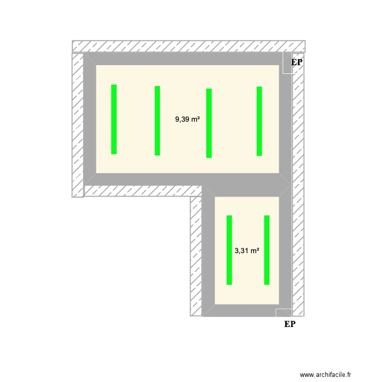 Paulo Sousa. Plan de 2 pièces et 13 m2