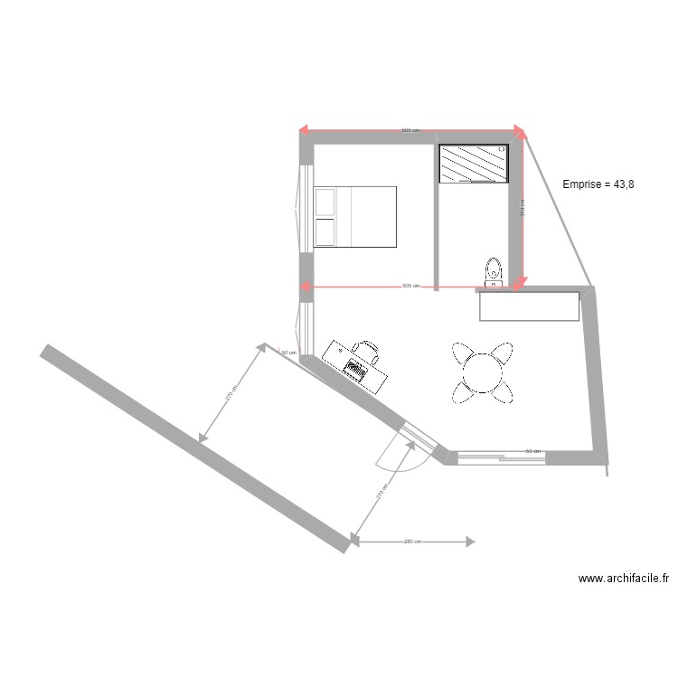 St Jean d'Illac Studio nu 4. Plan de 0 pièce et 0 m2