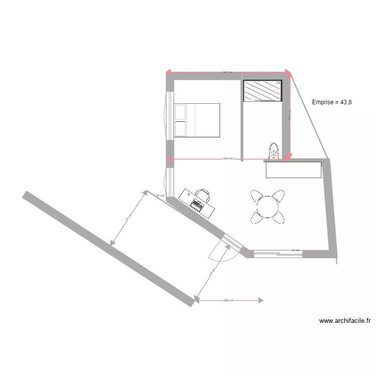 St Jean d'Illac Studio nu 4. Plan de St Jean d'Illac Studio nu 4. Plan de