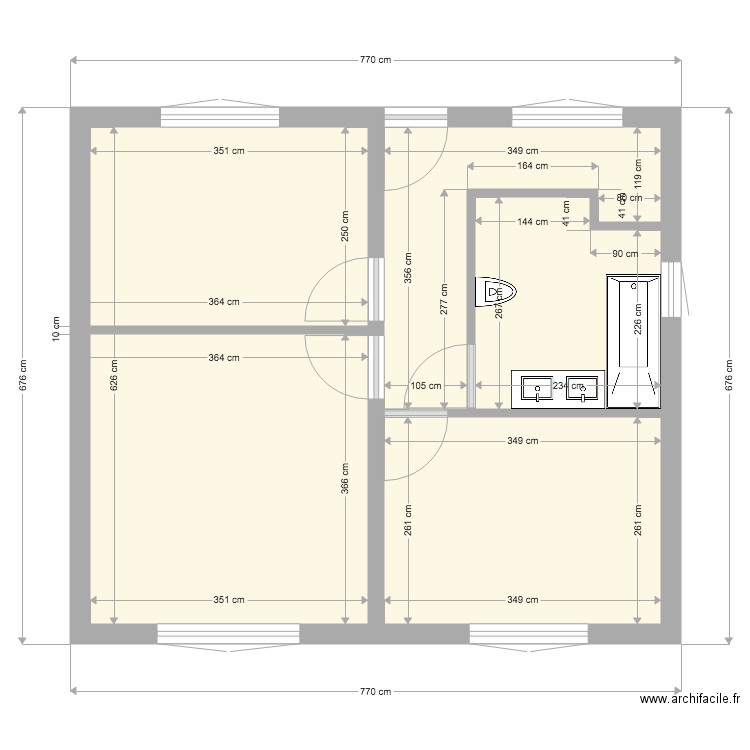 Etage maison. Plan de 0 pièce et 0 m2