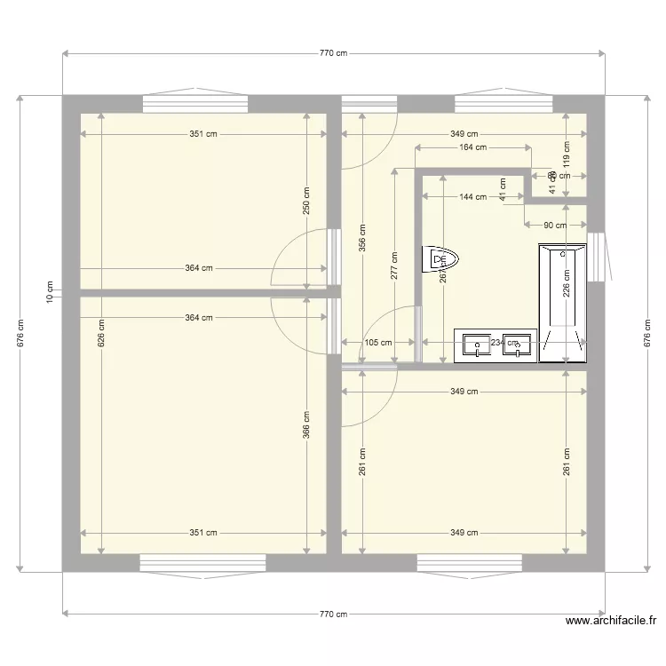 Etage maison. Plan de Etage maison. Plan de