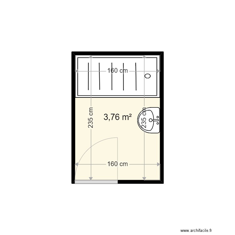 FOURNY FRANCOISE . Plan de 1 pièce et 4 m2