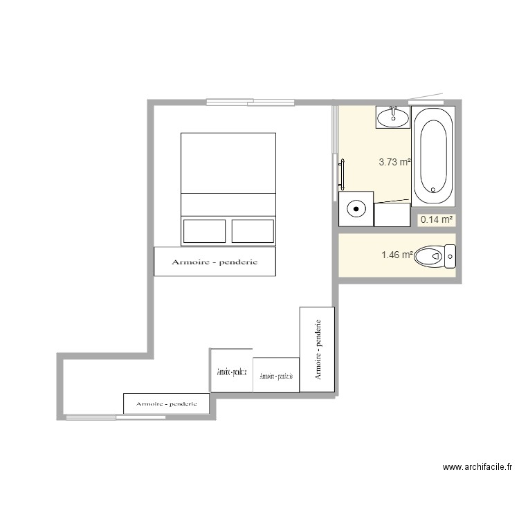 Chambre 3. Plan de 0 pièce et 0 m2