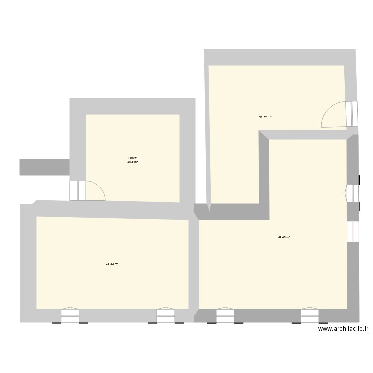 Rdc ferme 1786. Plan de 0 pièce et 0 m2