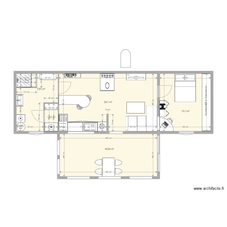 version 2. Plan de 6 pièces et 67 m2