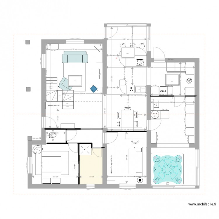 MARCHEPRIME ESCALIER 2 QUARTS TOURNANTS. Plan de 0 pièce et 0 m2