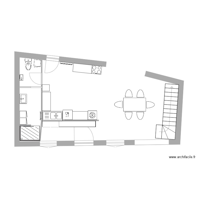 RdC. Plan de 0 pièce et 0 m2