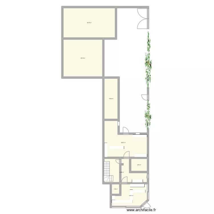 doc pro. Plan de 8 pièces et 127 m²