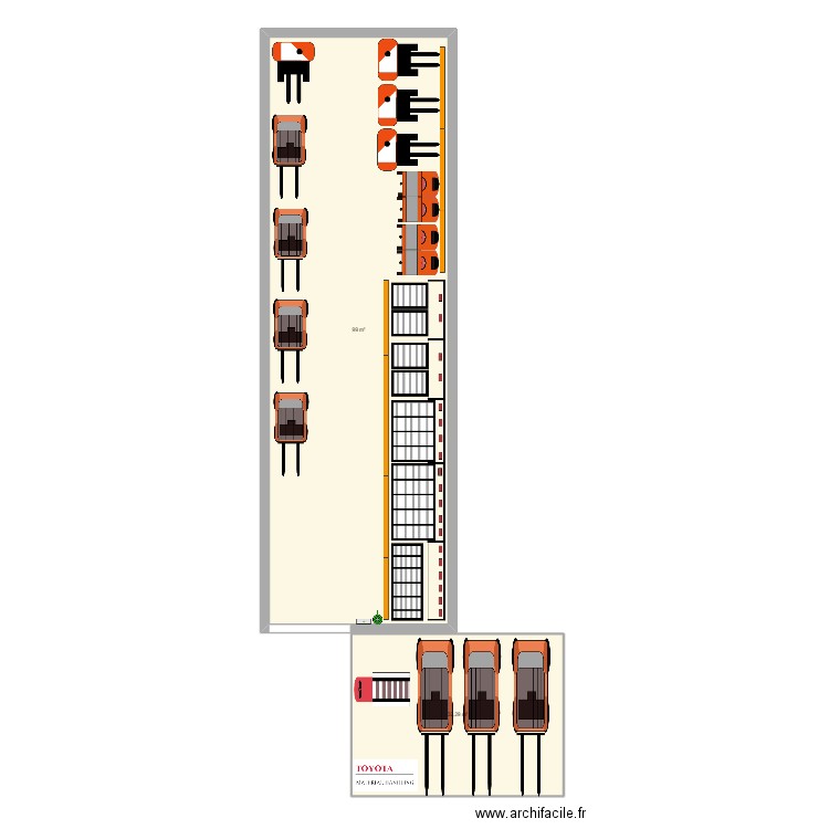 SDC FAURECIA ALLENJOIE. Plan de 2 pièces et 131 m2