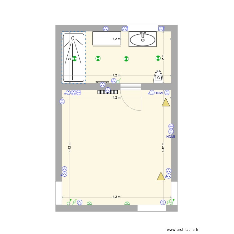 Granges SdB RDC. Plan de 0 pièce et 0 m2