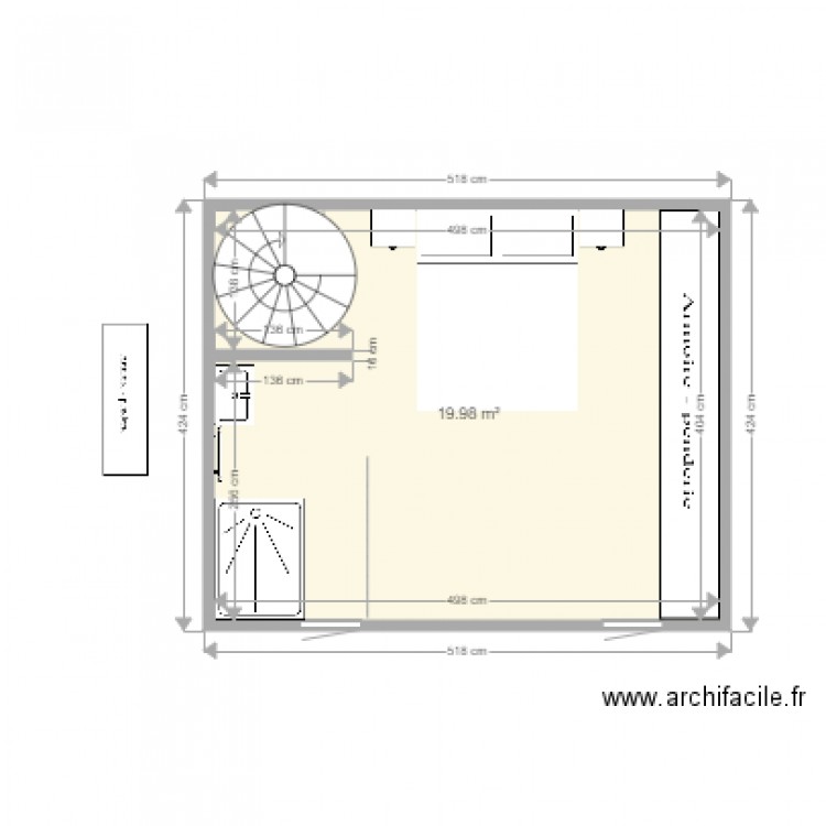 chmbre. Plan de 0 pièce et 0 m2