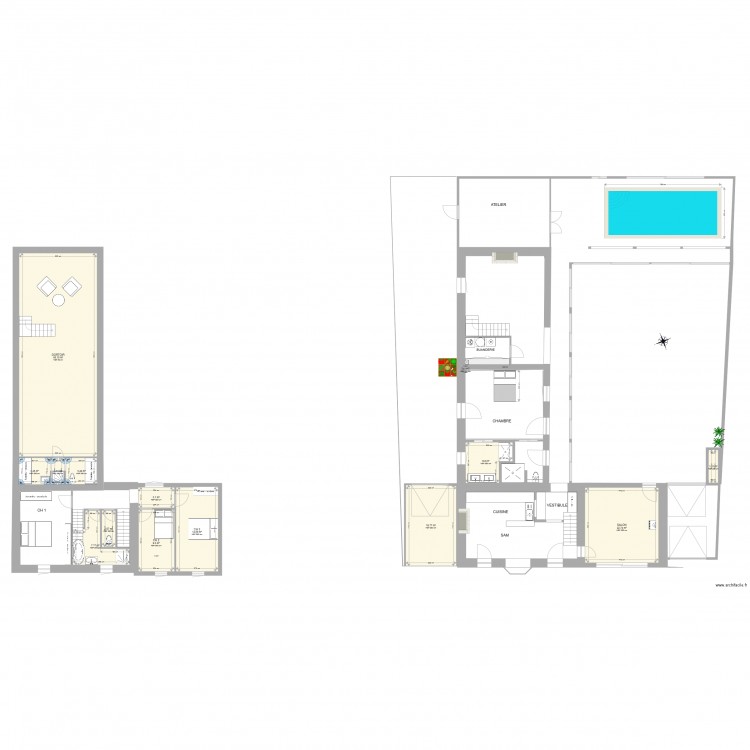 lambervez. Plan de 0 pièce et 0 m2