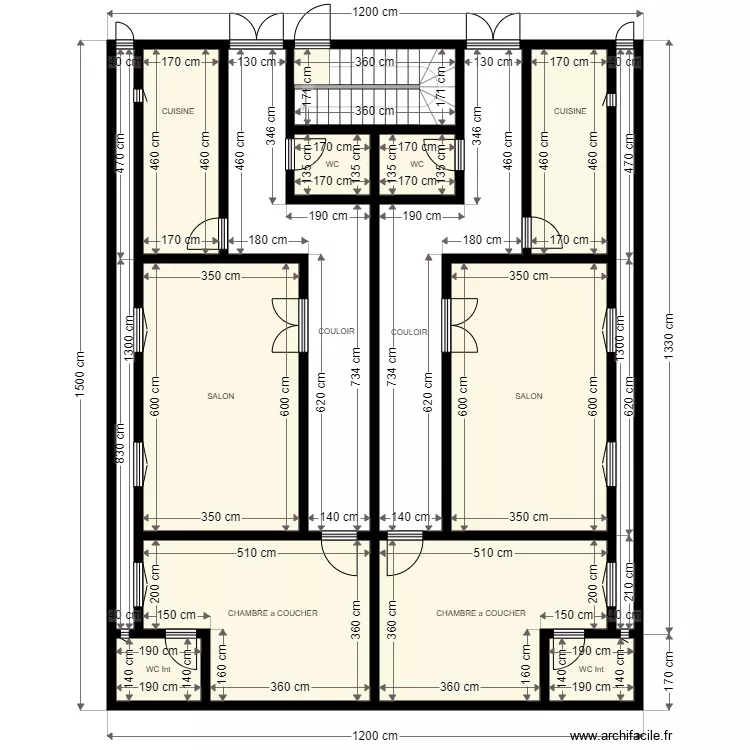Terrain 12 x 15 Client 36 94 44 31 2Apps. Plan de 