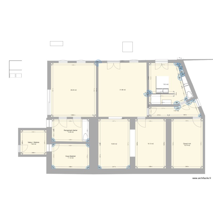 Agrandissement Bout Mur Test. Plan de 0 pièce et 0 m2