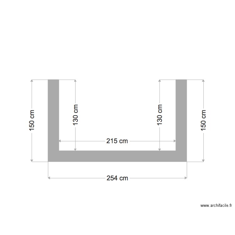 plan de cote Largeur projet Rabhi. Plan de 0 pièce et 0 m2