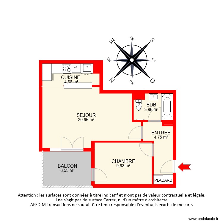 BI 8090 . Plan de 10 pièces et 51 m2