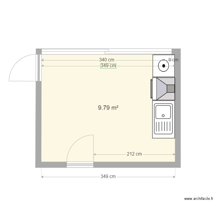 Cuisine Muratel. Plan de 0 pièce et 0 m2