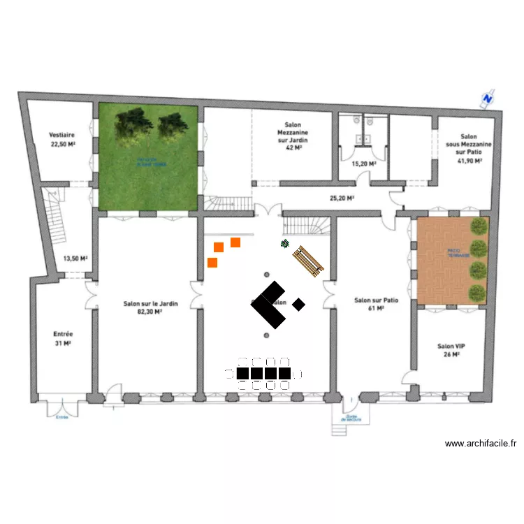 Villa Emerige. Plan de 