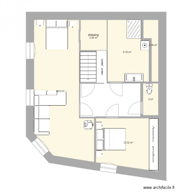 apart grenier 4. Plan de 0 pièce et 0 m2