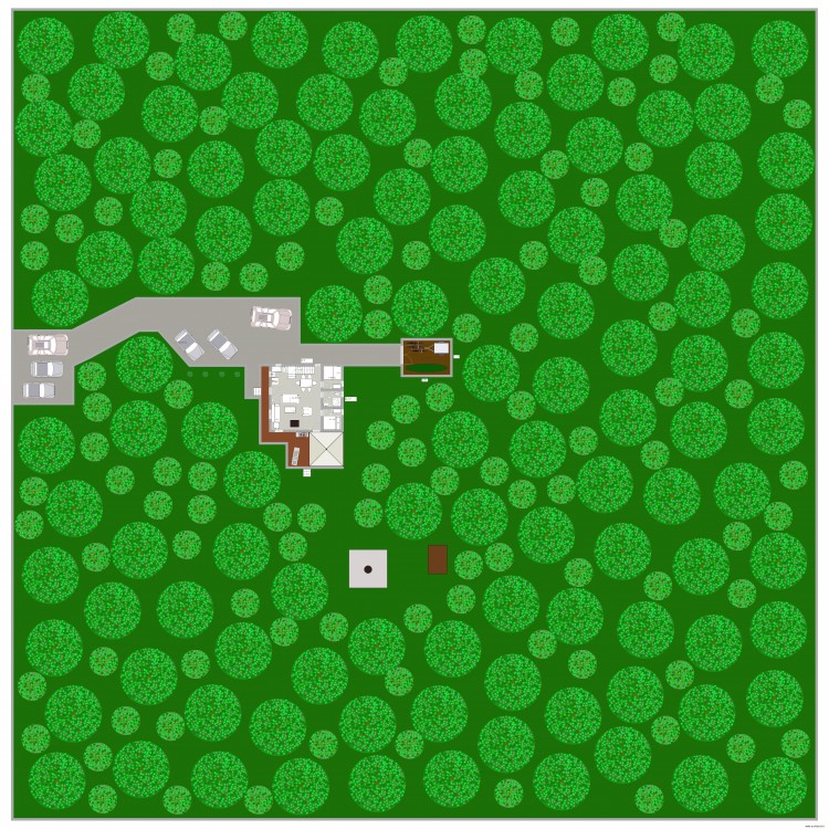 chalet grand et terrain. Plan de 0 pièce et 0 m2
