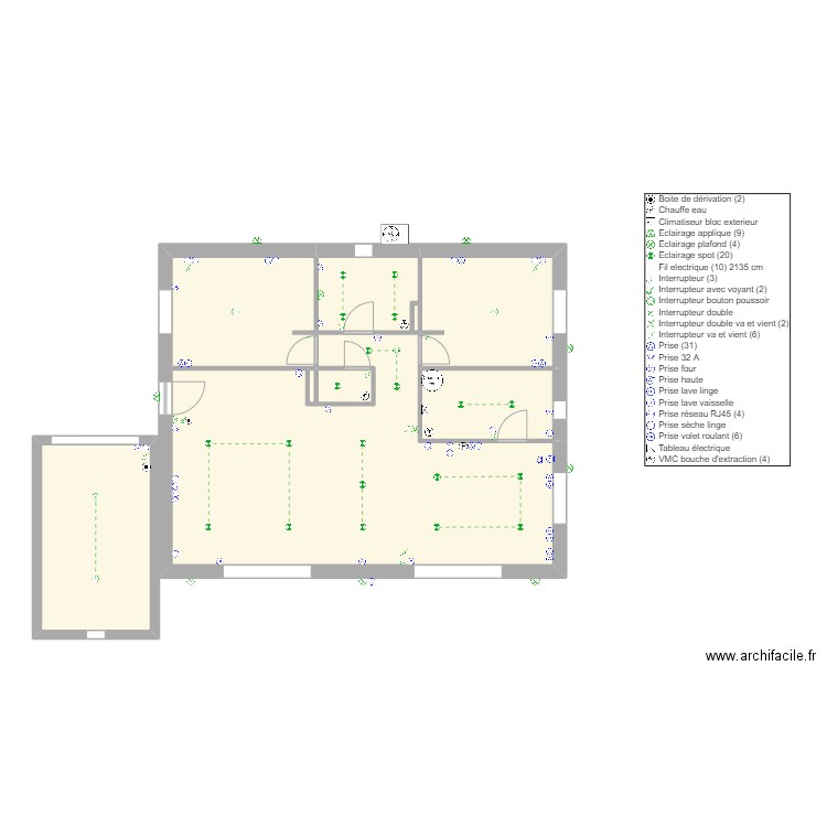 maison sillans 2. Plan de 8 pièces et 100 m2