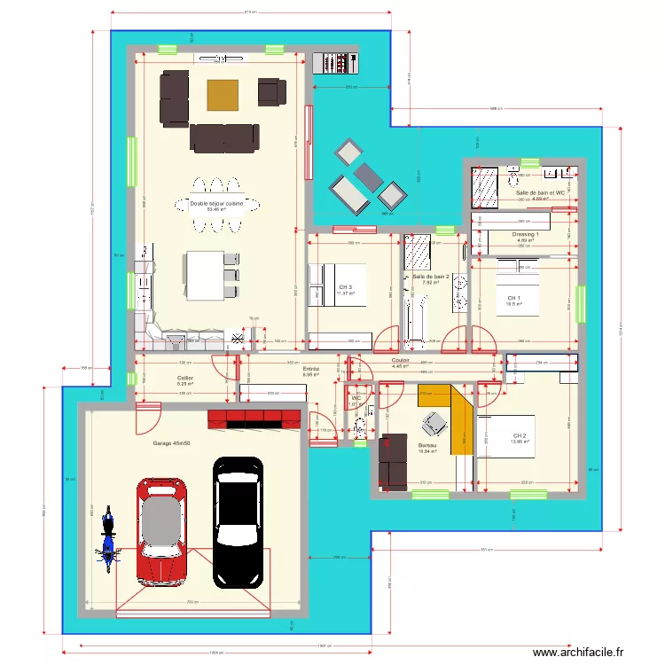 Plan Perso II 136 m2 . Plan de 
