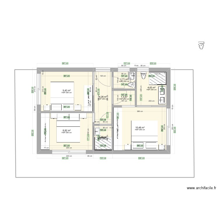 1er. Plan de 0 pièce et 0 m2