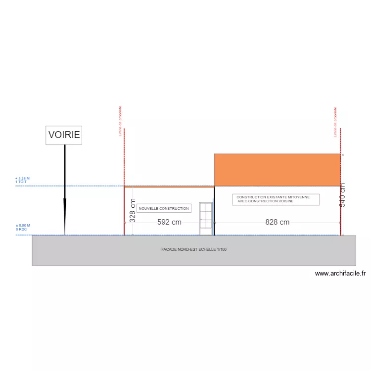 facade nord est 1. Plan de 