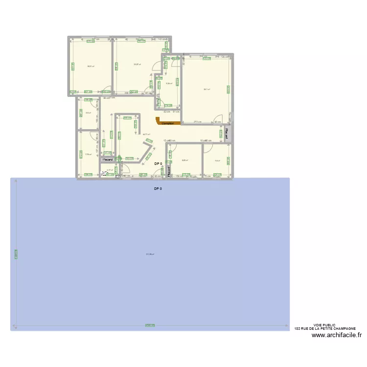 MAM LES PETITS PAS DE LA ROSE avant travaux. Plan de 