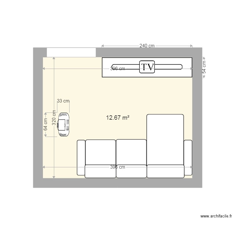ESPACE TV SALON . Plan de 0 pièce et 0 m2