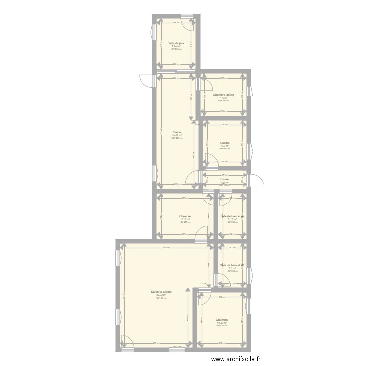 Maison actuelle et extension 2021. Plan de 10 pièces et 110 m2