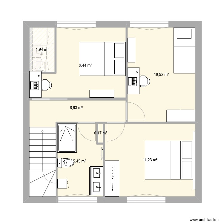 Maison Beauvais v2. Plan de 12 pièces et 137 m2