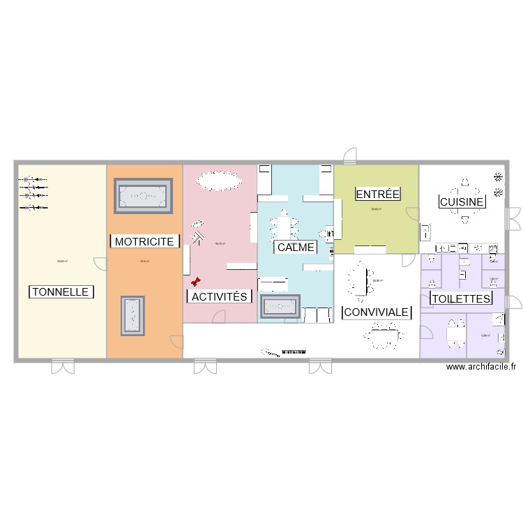 ecole petillante interieur. Plan de 0 pièce et 0 m2