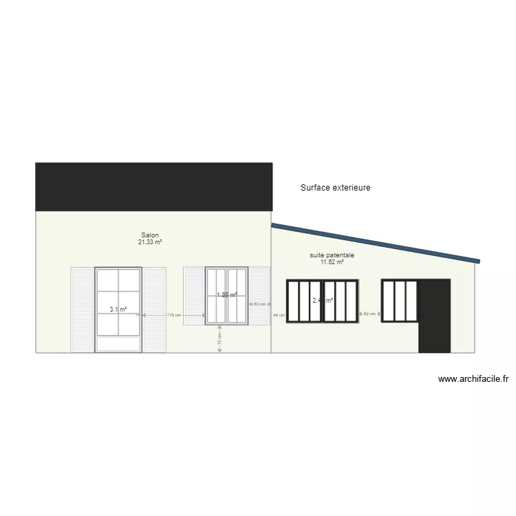 Fa&ccedil;ade. Plan de 