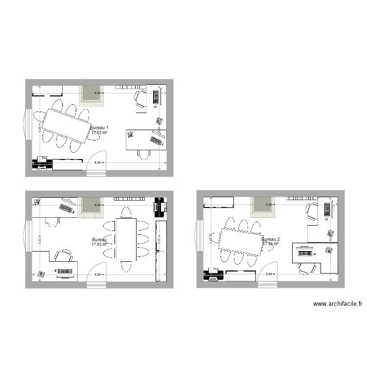 Bureau 1. Plan de 0 pièce et 0 m2