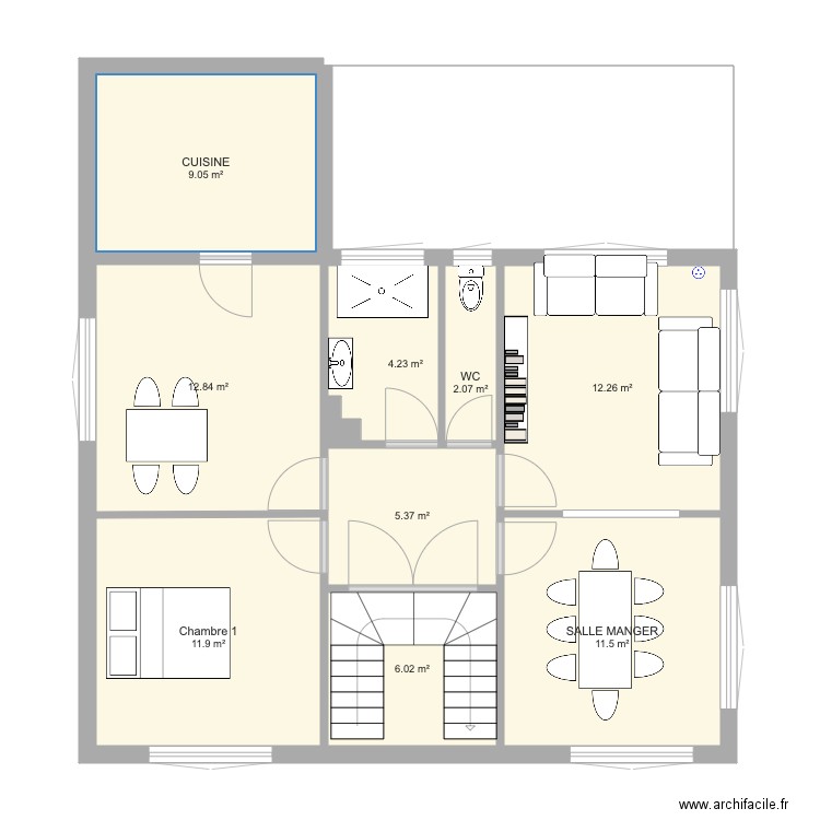 Maison. Plan de 0 pièce et 0 m2