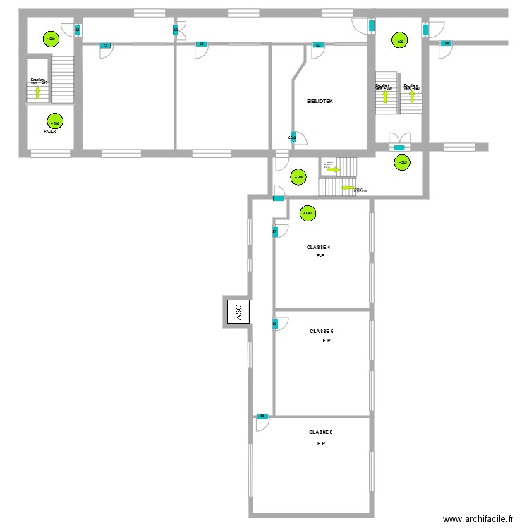 Ecole de La Calamine Bâriment C plus 690. Plan de 0 pièce et 0 m2