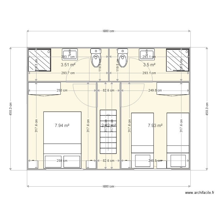 MON MODELE 2 DE CHALET SUR 2 NIVEAUX . Plan de 0 pièce et 0 m2