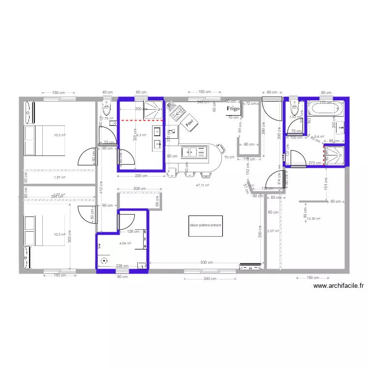 carrelage. Plan de 
