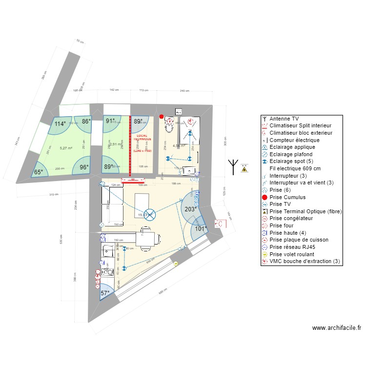 STUDIO + LT (V4). Plan de 4 pièces et 32 m2