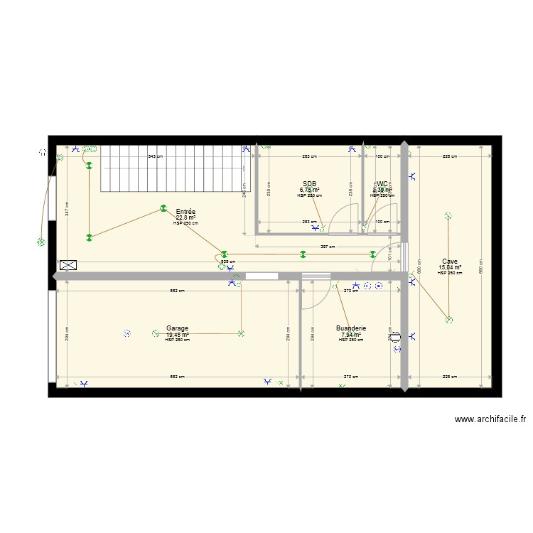 AdamNiv0. Plan de 6 pièces et 74 m2