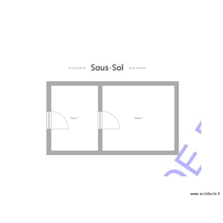 Abbou n-1. Plan de 2 pièces et 16 m2