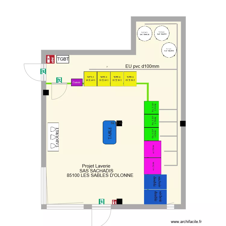 SAS SACHADIS LES SABLES 3. Plan de 