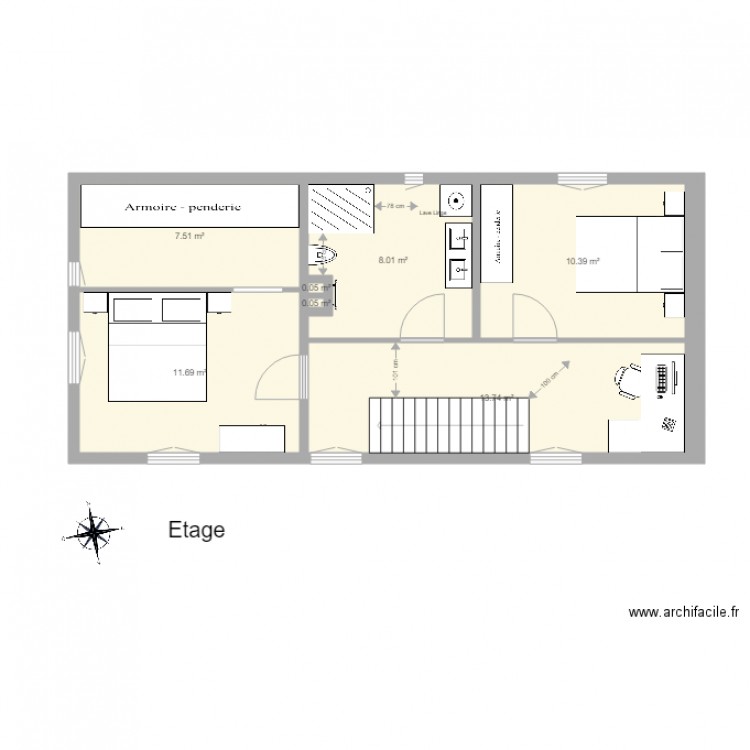 Bornert Manuel Etage Meublé projet. Plan de 0 pièce et 0 m2