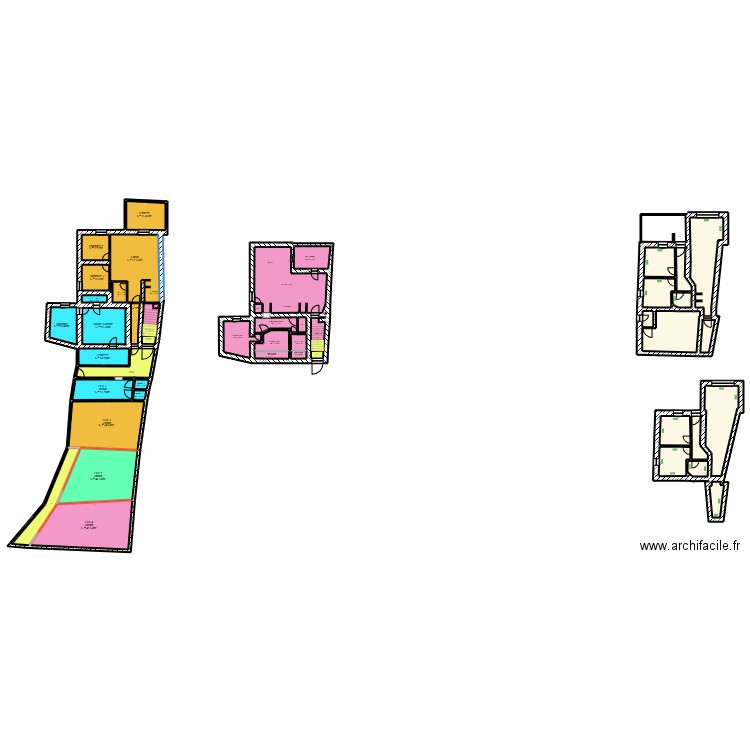 MARGAILLAN R+2. Plan de 49 pièces et 526 m2