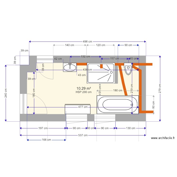 SDB 21 janvier 2019. Plan de 0 pièce et 0 m2