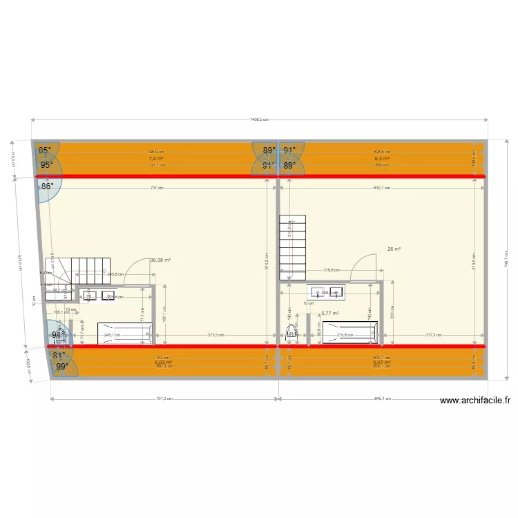 GRAND LEEZ 2eme . Plan de 