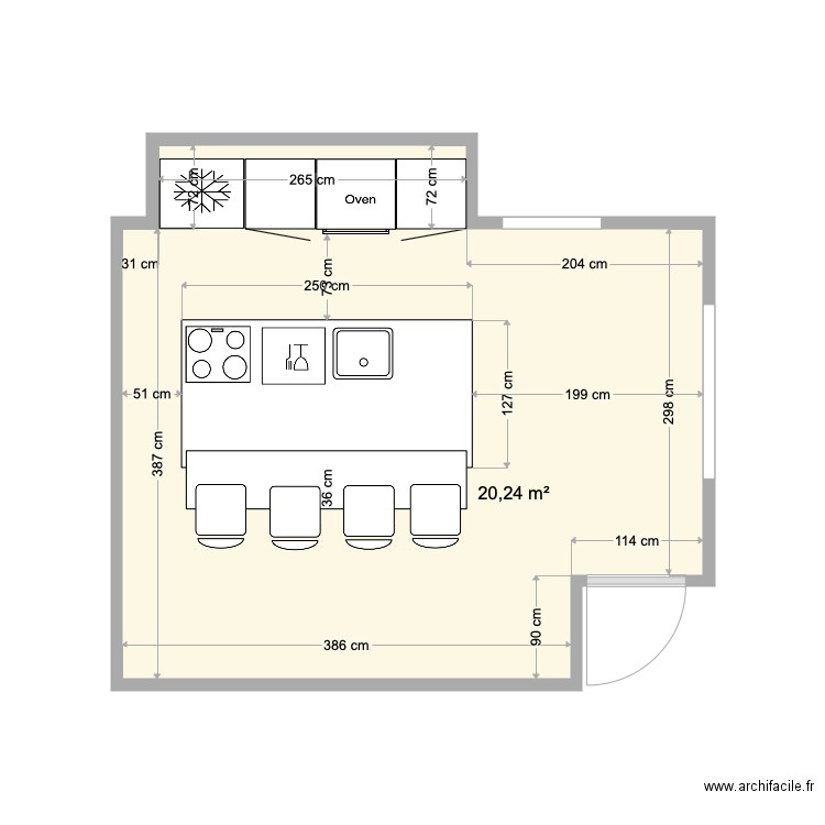 Cuisine Vasil Levski 2. Plan de 0 pièce et 0 m2