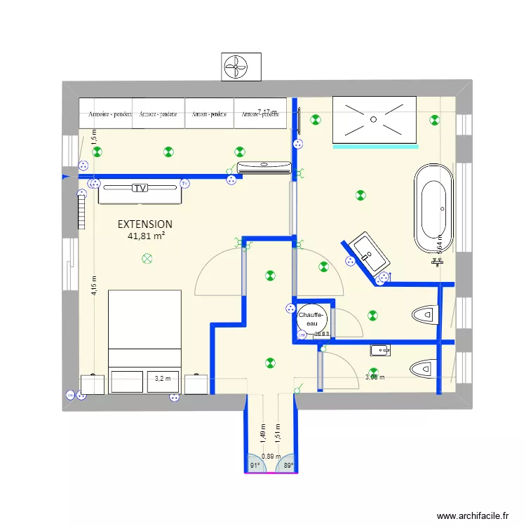 EXTENSION MAISON. Plan de 