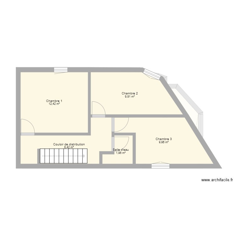 2020 Solterre 1 place du bourg Etage. Plan de 8 pièces et 87 m2